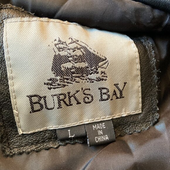 vintage burks bay leather jacket ramparts premier performers black new casino - Picture 4 of 10